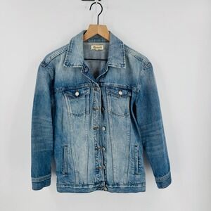Madewell Medium Wash Denim Jean Jacket Trucker Size S Classic Timeless Layering